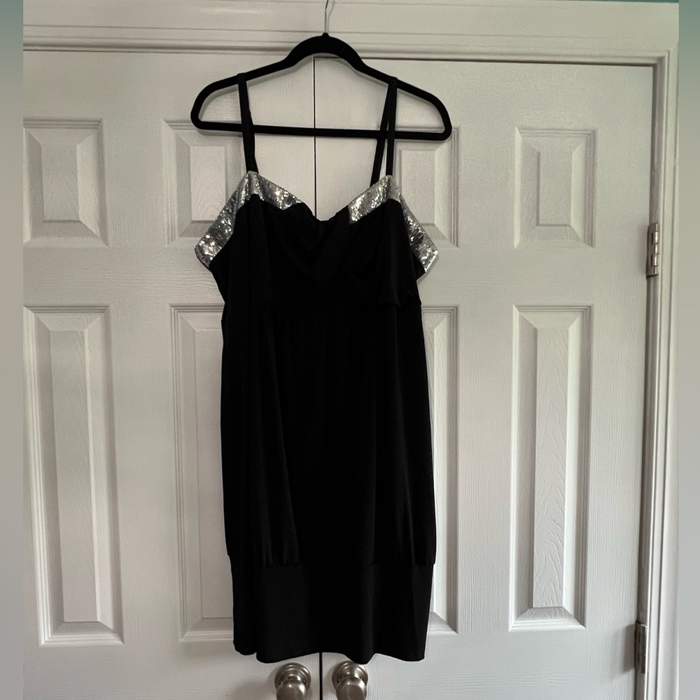 Studio 1940 Collection Black Dress with Silver Details Baby doll style